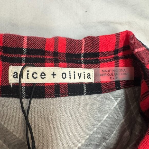 Alice + Olivia Patchwork Shirt Dress with Cropped Sweatshirt XS - NWT - Picture 9 of 9